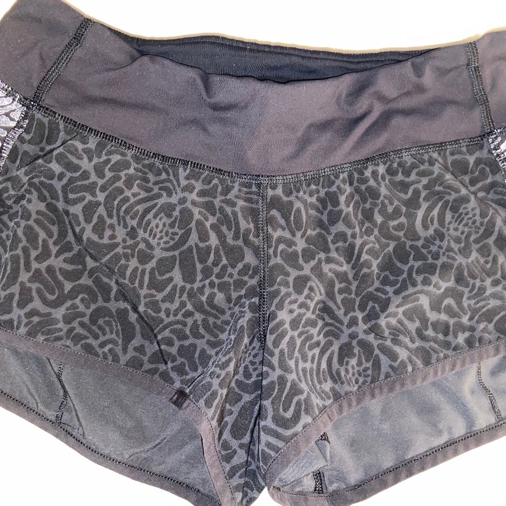 Black printed shorts